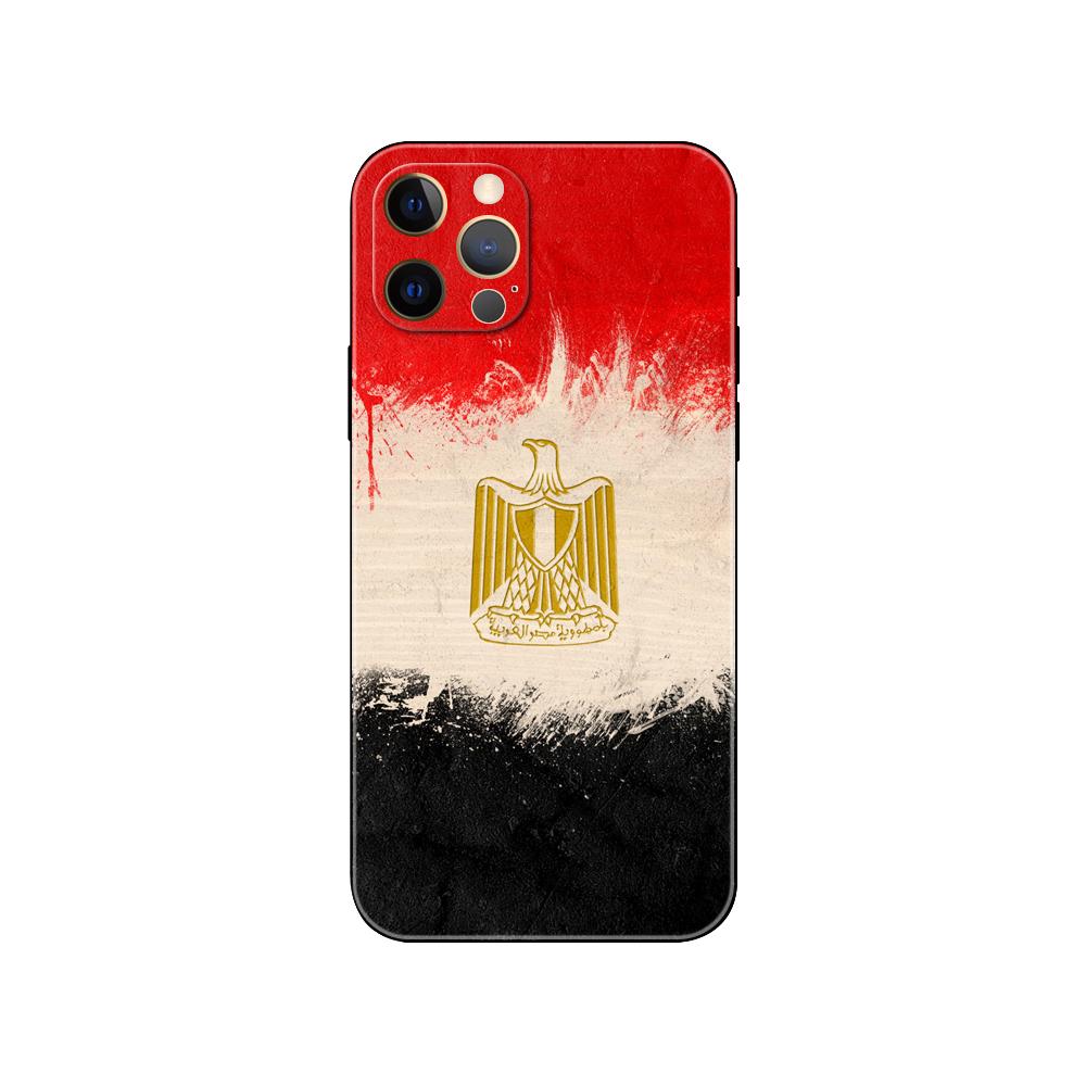 Egyptian Flag Phone Case for Iphone 5 5s 2020se 6 6s 7 8 Plus X 10 XR XS 11 12 13 Mini Pro MAX Black Tpu Back Cover