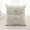 Y5JC Elegant Laces Wedding Rings Pillow Bearers Cushions for Ceremony and Photography