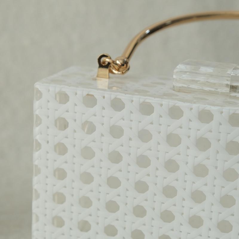 Neue trendige Handtasche Mode Frauen Tasche Boutique Acryl Luxus Party Abend Tasche Frau Candy Hochzeit Box Vintage Kupplung Einkaufstasche