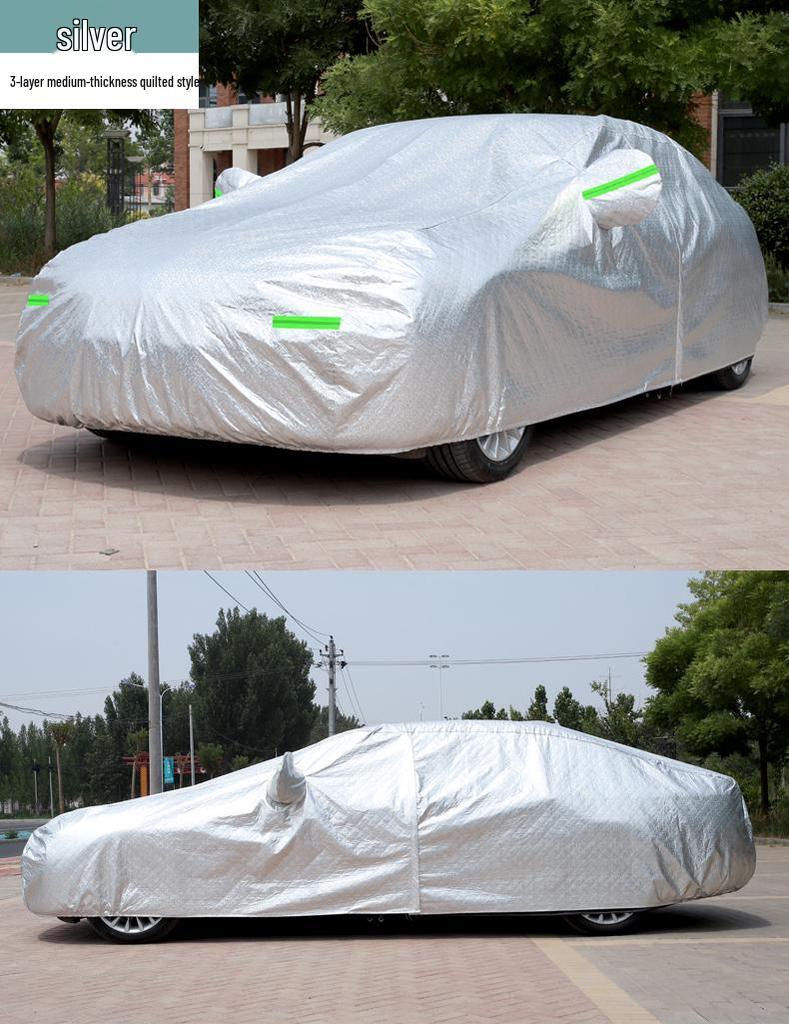 Verdickte Winter-Baumwoll-Autoschutzhülle: Schutz vor Wärme, Kälte, Regen & Schnee, Universelle Passform
