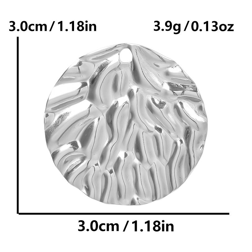 Unevenness Metal Irregular Stainless Steel Heart Charms For Jewelry Making Supplies 6pcs Diy Sea Shell Round Rectangle Pendant