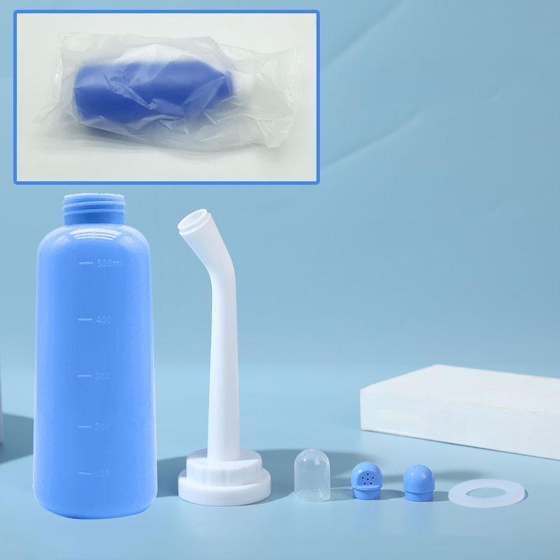 

Портативний засіб для чищення інтимних частин тіла дівчаток. Ручний засіб для чищення вагітних жінок. Засіб для очищення фізіологічних засобів для жінок з обмеженими можливостями 350/500 мл 500ML синій