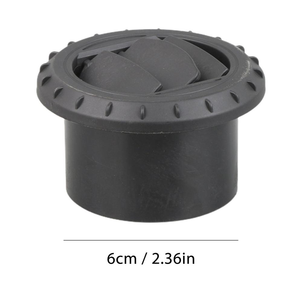 60mm 75mm větrací žaluzie kulaté vzduchové větrací otvory Deflektorový výstup teplého vzduchu otočné černé autodíly pro auto autobus RV ATV