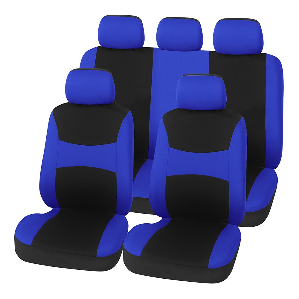 Set Completo in Poliestere Coprisedili Auto 5 Posti Taglia Universale per il 90% delle Auto