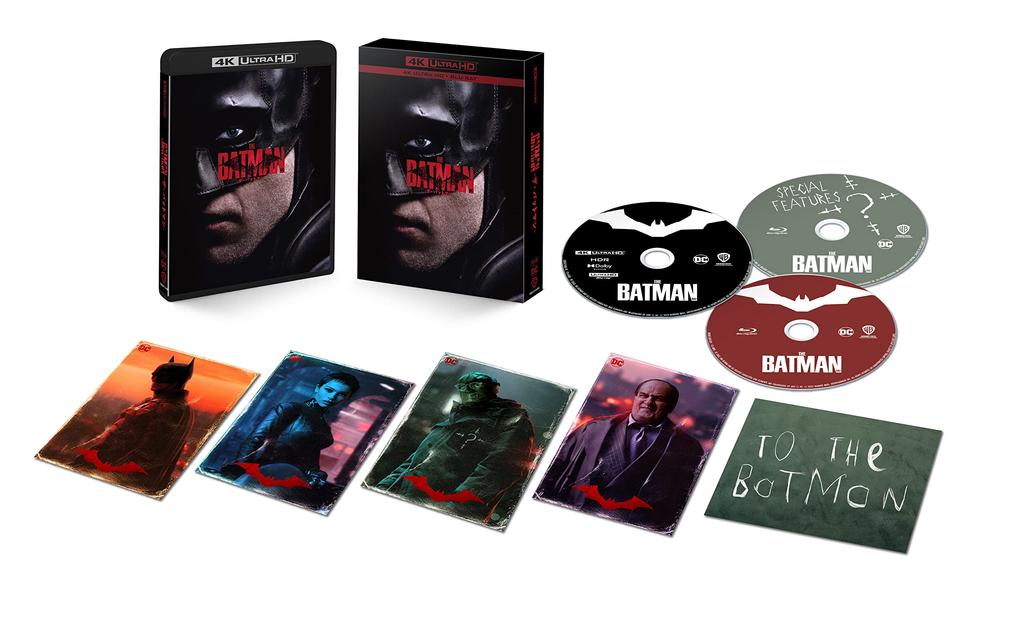 Press THE BATMAN ULTRA HD Set with 4 Character Cards In Original ULTRA HD (First Edition) (4K & Blu-ray Set) (3-Disc Envelopes) [4K + Blu-ray]