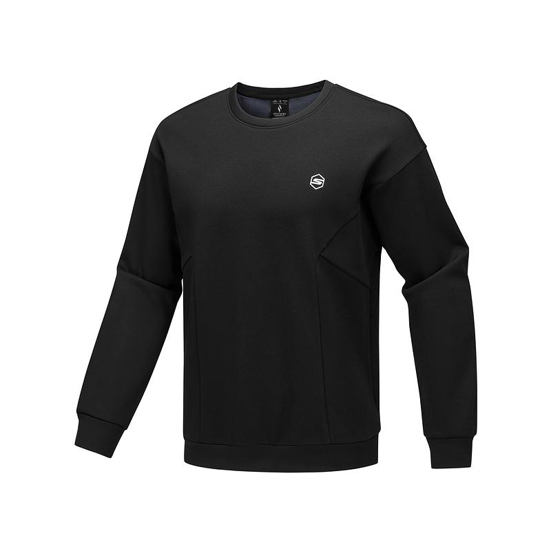 Skechers Basic Sports Series Round Neck Comfortable Long Sleeve Pullover Sweatshirt Men sweatshirt P425M093-0018 L