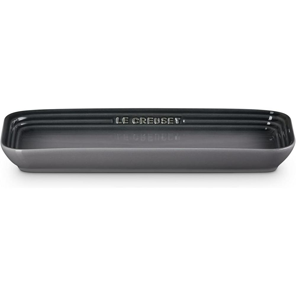 Le Creuset Plate 25cm Rectangular Flint Heat Resistant Microwave Oven Dishwasher