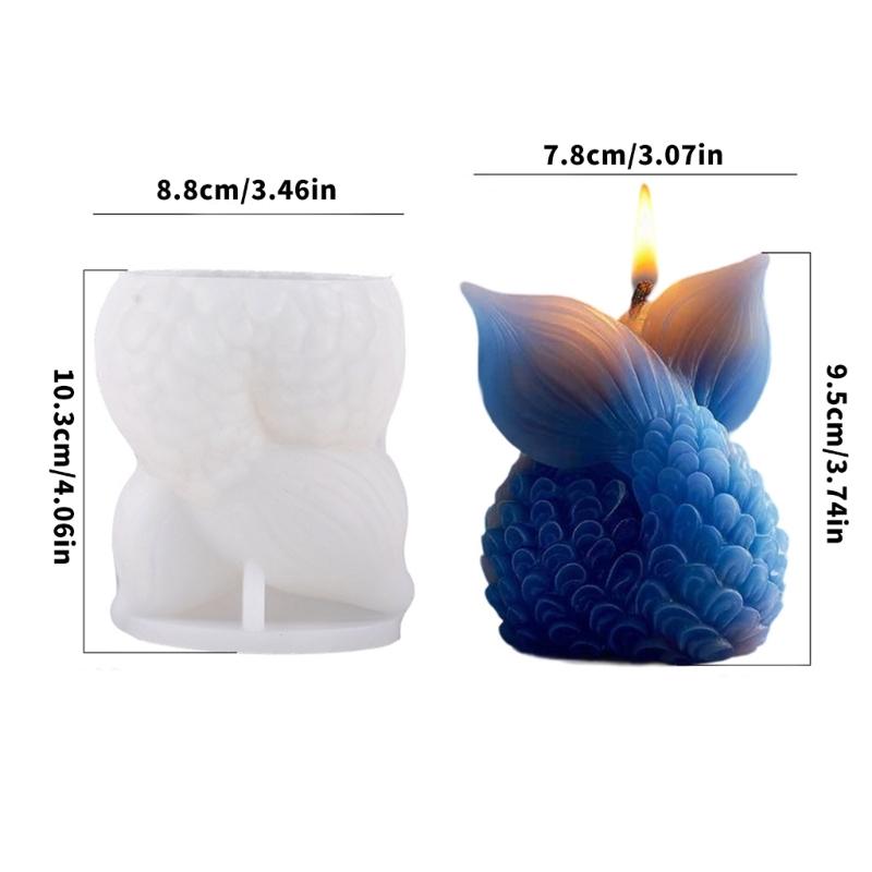Nontoxic Silicone Fish Tail Shape Candle Soap Making Mold Safe For DIY Enthusiasts And Creative Crafting Projects
