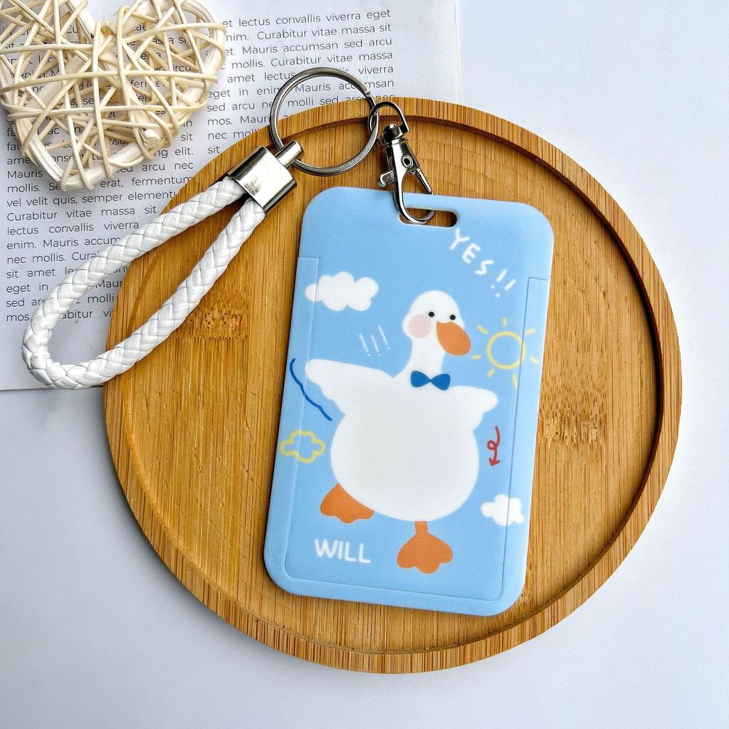 Waterproof Cartoon Plastic Card Cover Women's Kids Bus Credit ID Name Business Working Bank Card Badge Holder Protective Cover