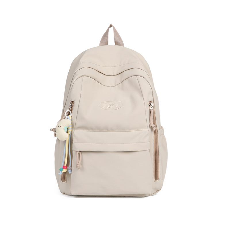 Schoolbag Backpack Female Solid Color Small Fresh Cute Casual Student Backpack Lightweight Versatile Simple Travel Backpack