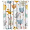 3D Cartoon Forest Animal Tree Fox Bear Rabbit Child Window Curtains Curtains for Living Room Decorative Items Living Room 2Panel