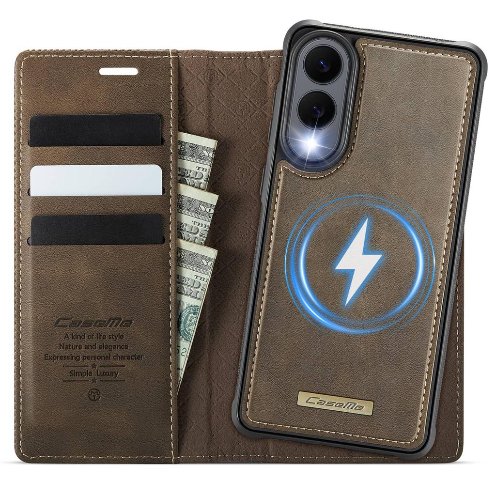 For Samsung Galaxy S25 S24 S23 S22 S21 S20 Ultra Detachable Wallet Case Compatible with Magsafe, 2-in-1 PU Leather Flip Cover