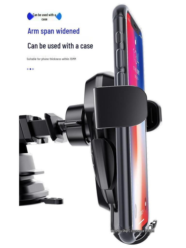 Car Phone Holder with Suction Cup and Air Vent Mount for Convenient Use