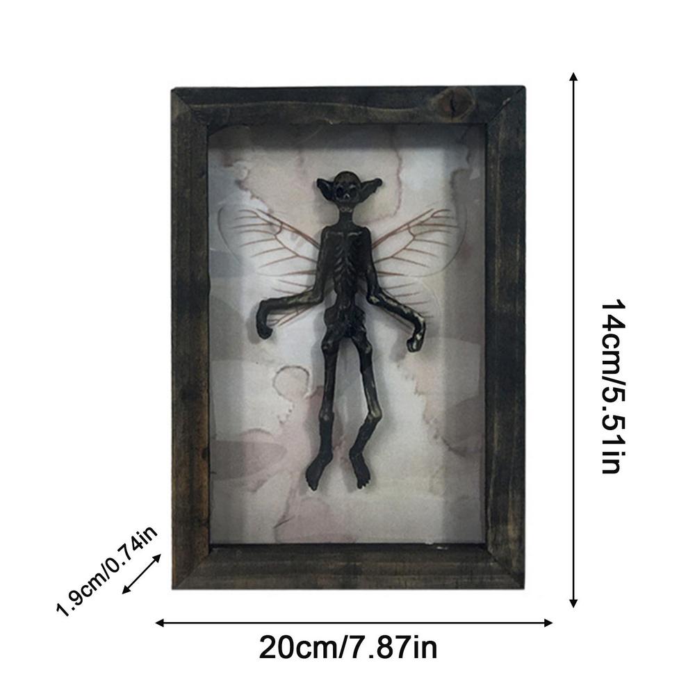 Vintage Photo Frame Mysterious Ghost Specimen Photo Frame Bat Custume Gothic Wall Art Old Photo Home Decor Wall Painting