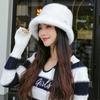 New Imitation Mink Bucket Hat Women's Winter Velvet Thickened Thermal Ear Protection Hat Basin Hat Plush Hat