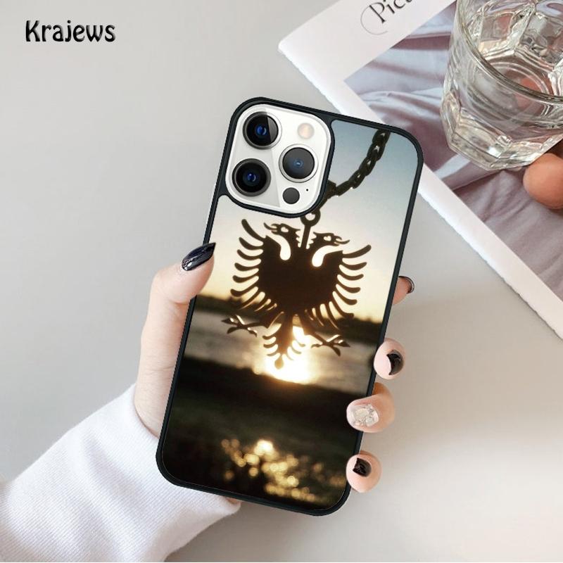 Albania flag Phone Case For iPhone 17 Air 16 15 14 Max Plus 11 12 13 Pro Max Phone Cover coque