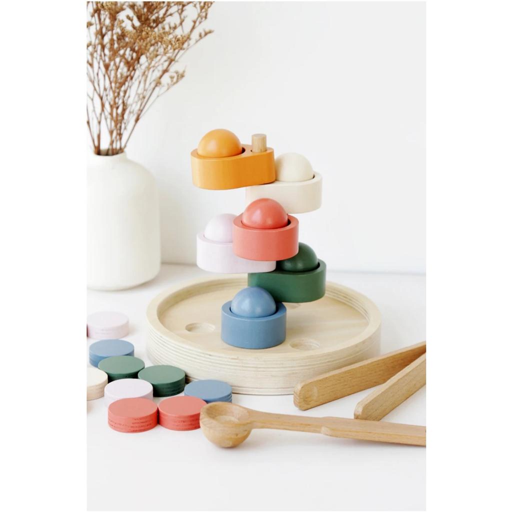 Children Parish Montessori Sensory Wooden Toys Sorting Ball Cup Coins Fine Motor Training Matching Games Early Educational Toys