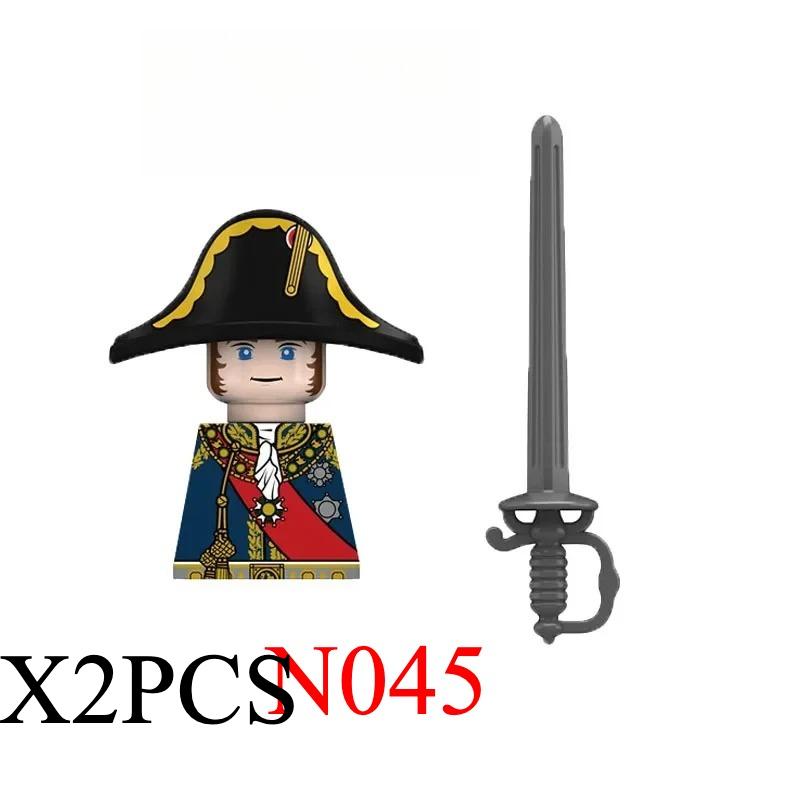 Medieval Napoleonic War Soldiers Figures Military MOC Building Block Knights British French Fusilier Rifles Weapon Kids Toy B08