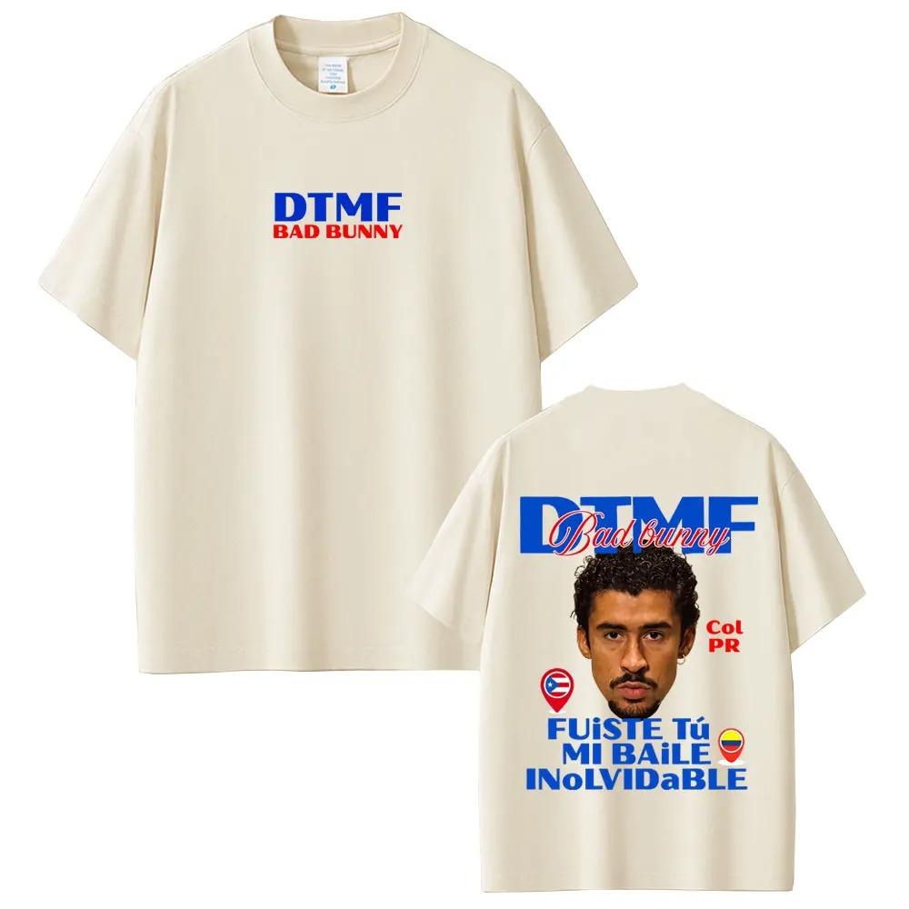 

Rapper Bad Bunny Big Face Graphic T-shirt DeBi TiRAR MaS FOToS DTMF Merch T-shirts Men Women Fashion Hip Hop Oversized T Shirts XXXL