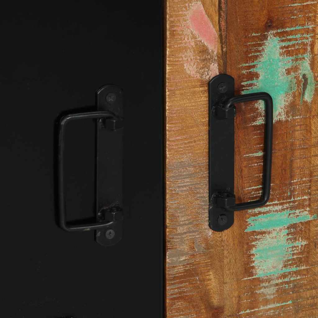 Bathroom Cabinet with Shelf Brown Solid Upcycled Wood