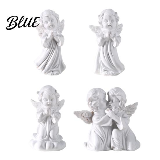 Warm Feel Angel Statue Resin Cherubs Figurine White Statue