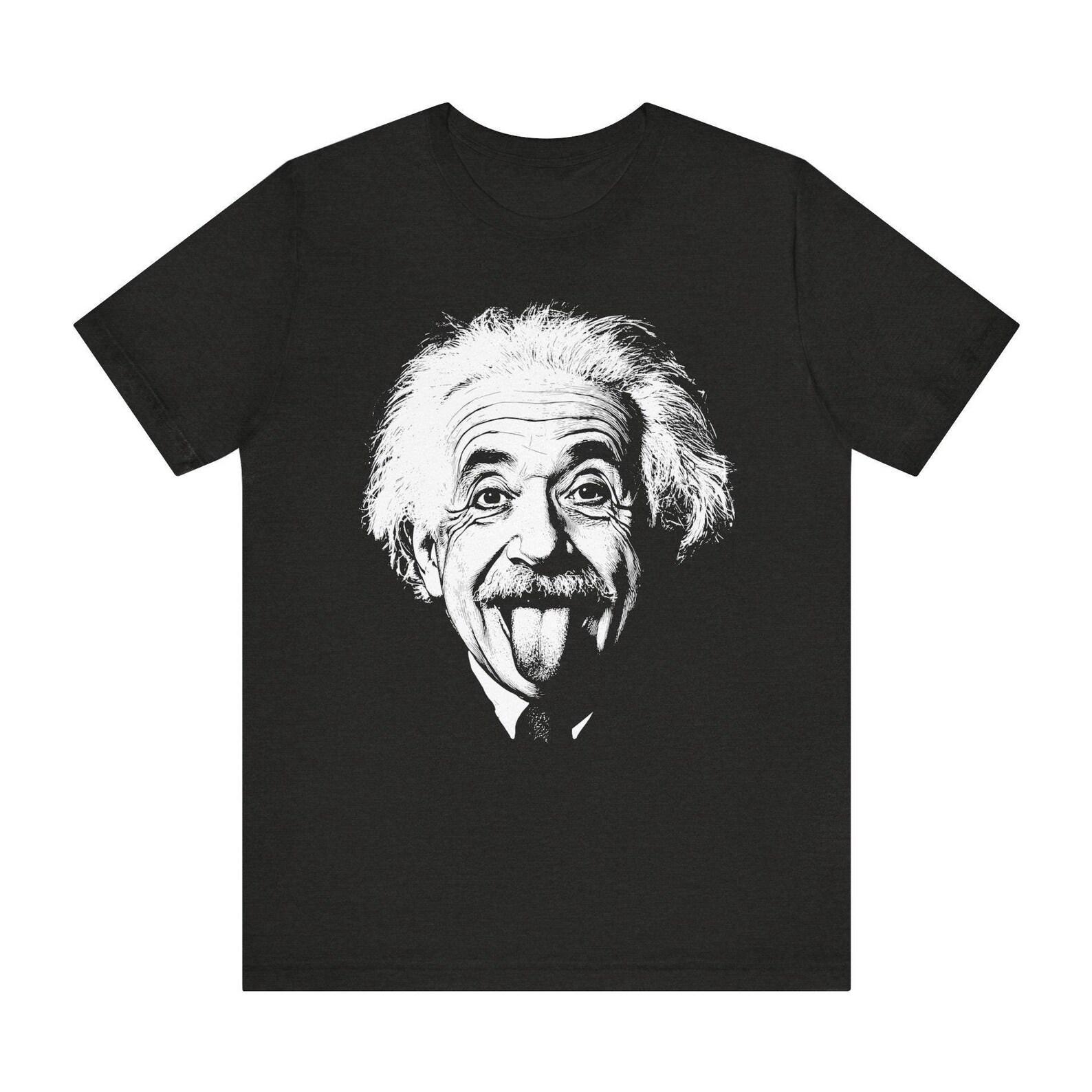 Albert Einstein Unisex t-shirt - Einstein sticking his tongue out - Einstein illustration 4XL