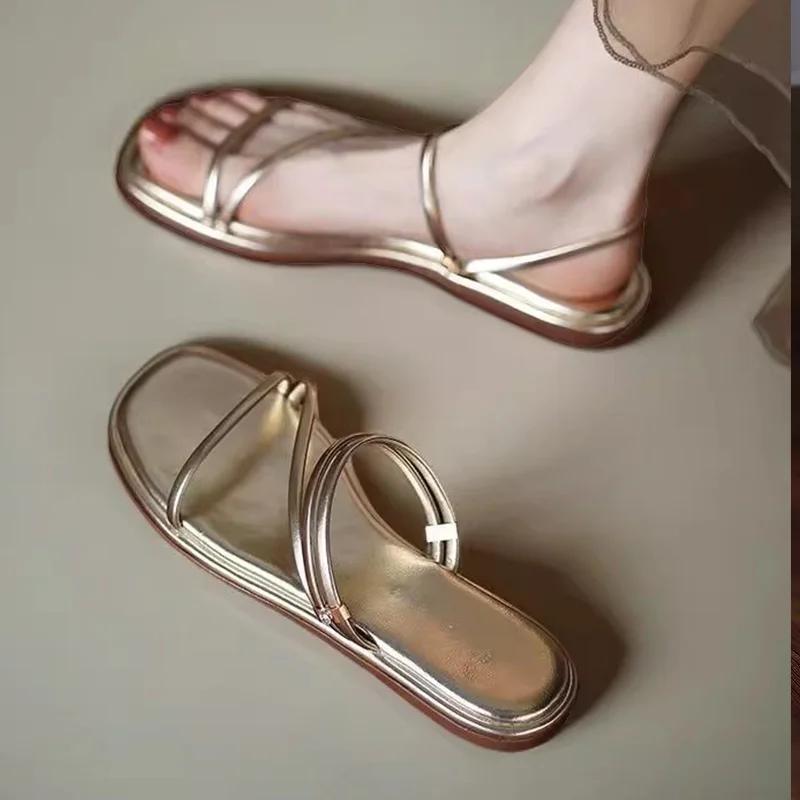 Fashion Flats Women Slippers Summer Casual Fashion Shoes Walking Cozy Woman Sandals 2025 New Trend Brand Designer Beach Mujer Zapatillas