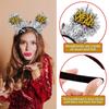 Wear-resistant 2025 New Year Headbands Black Gold Cosplay Headbands  Costume Party Accessories