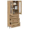 Highboard with Drawers 2 pcs Artisan Oak Wood Material