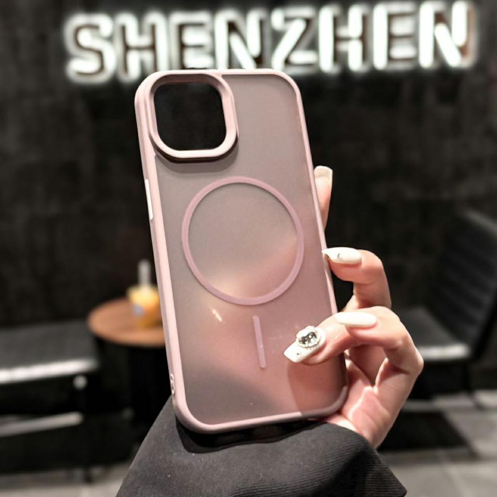 For iPhone 16 Pro Case Compatible with MagSafe Skin Touch TPU PC Phone Back Cover