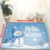 1Pcs Anti Fatigue Kitchen Rugsinter Snowman Print Waterproof Non-Slip Thick Cushioned Kitchen Mat Heavy Duty Comfort Standing Mat for Kitchen