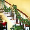 Green PVC Christmas Decoration Rattan Hotel Shopping Mall Bar Door Hanging Decoration Christmas Encrypted Rattan