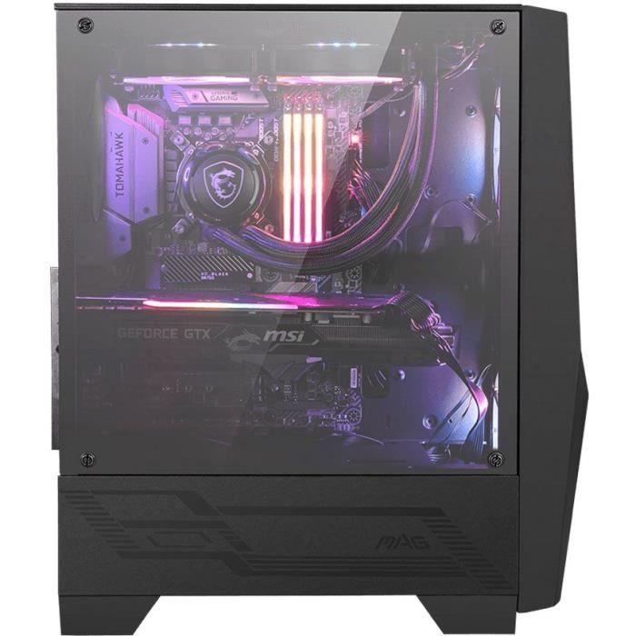 Msi boitier pc mag forge 100r - noir - verre trempé - format atx (306-7g03r21-809)