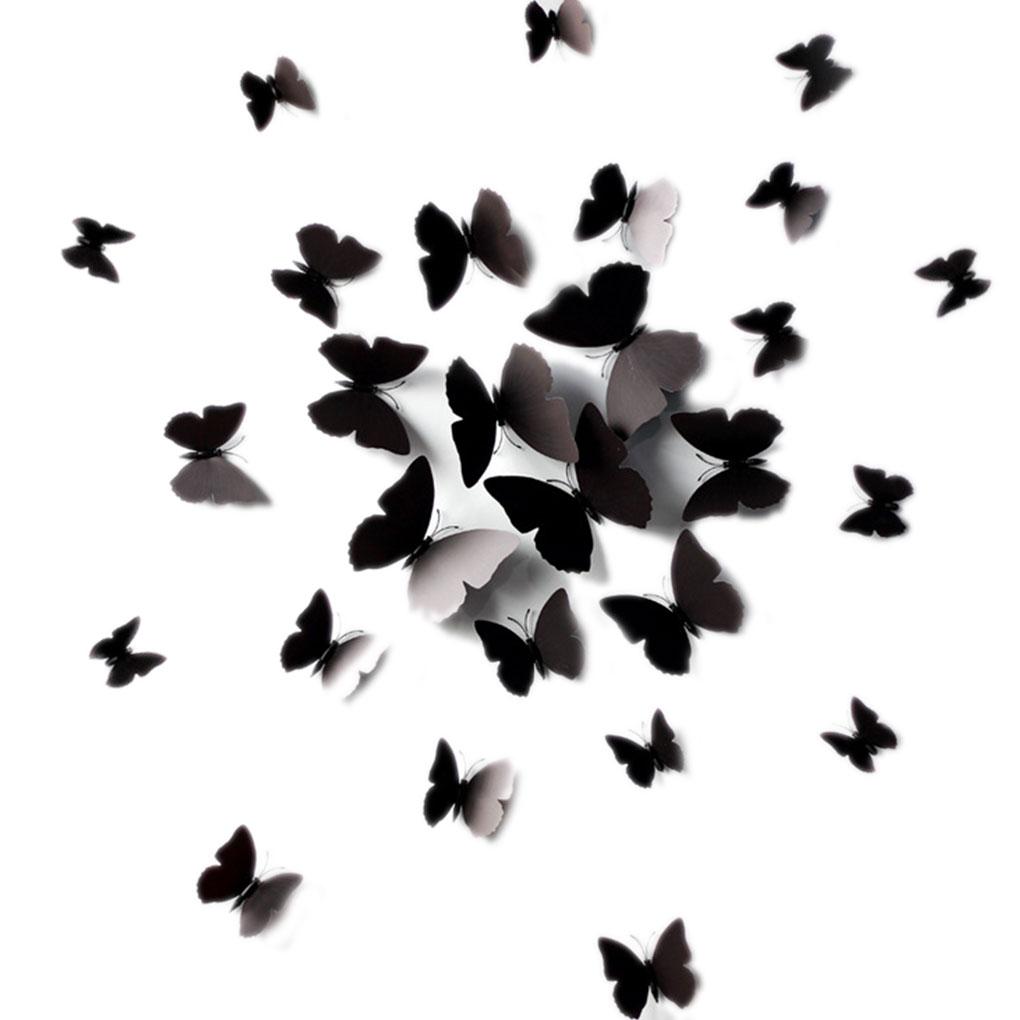 12pcs 3D Lifelike Brooch Butterfly Curtain Decor Wedding Decoration Refrigerator Ornaments