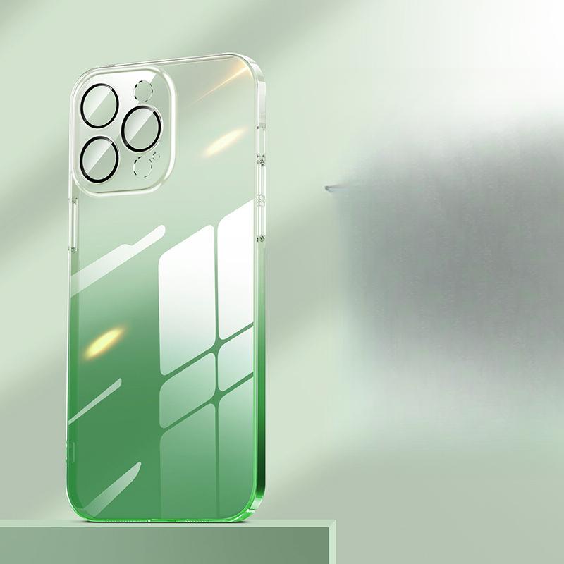 Suitable for IPhone15 Ultra-thin Phone Case Gradient, Apple 14proMax Anti-drop 13 Full Lens Film Protective Case