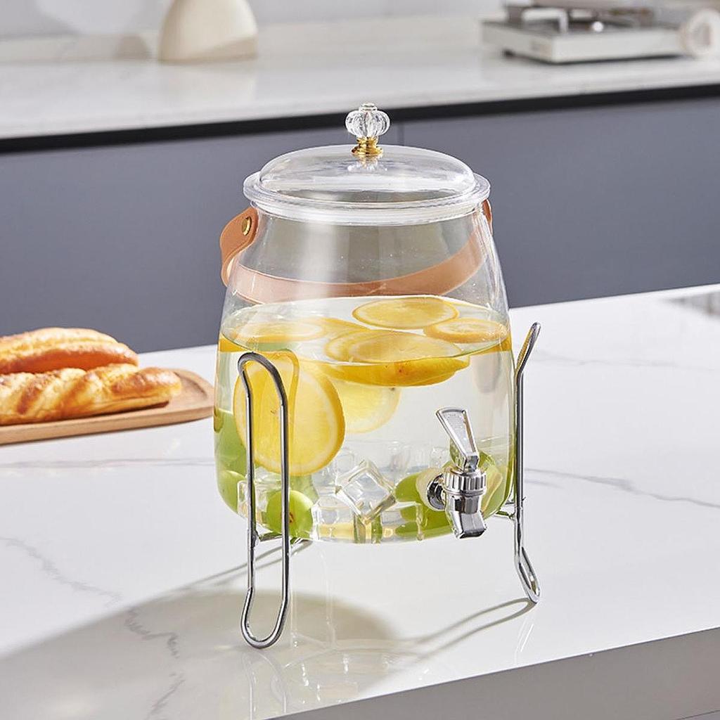 Large Capacity Lemon Beverage Cold Water Kettle Iced Juice Container Summer Beer Dispenser for Home Kitchen Bar Party 3/5/9/15 L
