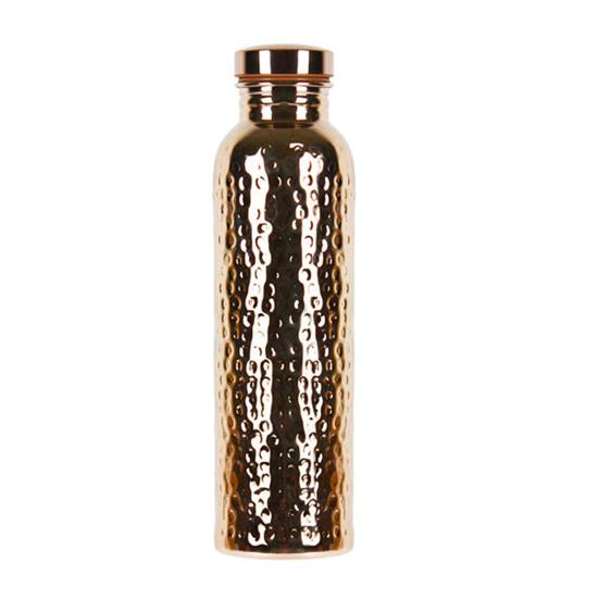 800ML Copper Sports Water Bottle Hammer Pattern Large Capacity Leakproof Portable Outdoor Cycling Gym Fitness Travel Electroplating Drinking Cup