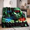 1pc The Matrix Flannel Throw Blanket - HD Printed Lightweight Soft Warm All-Season Blanket for Sofa, Bed, Travel, Camping 041