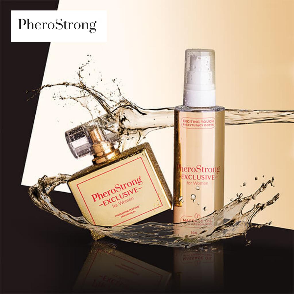 PheroStrong Eksklusiv for Kvinner Massasjeolje - Opphiss Menn med Feromoner - 100ml
