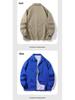 Men's Retro Baseball Jacket: Solid Color American Workwear for Spring and Autumn