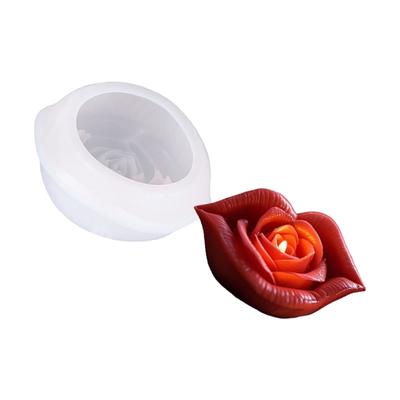 Rose Lip Candle Mould Silicone Molds Ornament Molds Castings Molds Flowers Plasters Molds Craft Supplies