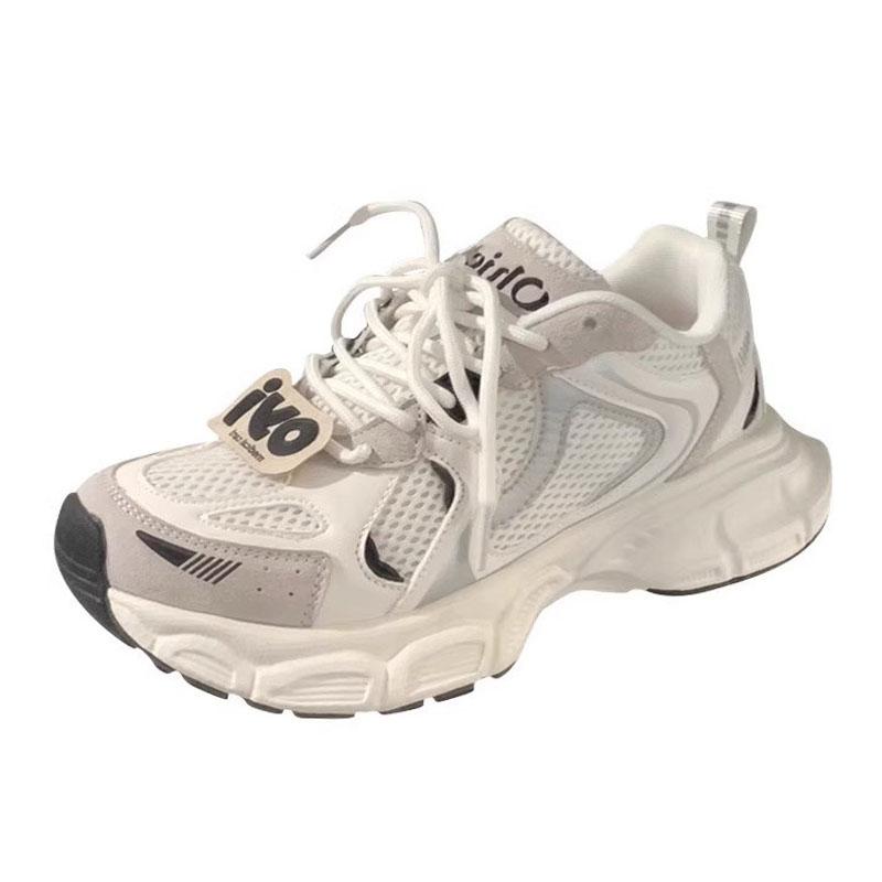 

Сетчатые кроссовки женские новые кроссовки трикотажные кожаные спортивные туфли на платформе громоздкие кроссовки для ходьбы бег трусцой повседневная обувь 35 бежевый