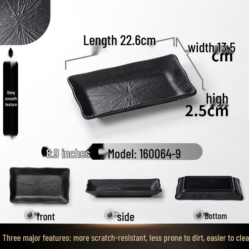 A5 Melamine Rectangular BBQ & Hot Pot Side Dish Plate