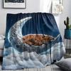 Sleeping clouds small animals Print Flannel Blanket,High quality Comfortable for All Seasons,Home Decor,Warmth and Comfort,Perfect for Christmas Gifts