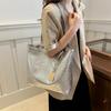 Fashionable Korean Style Casual Pu Tote Bag With Mobile Pocket For Daily Use
