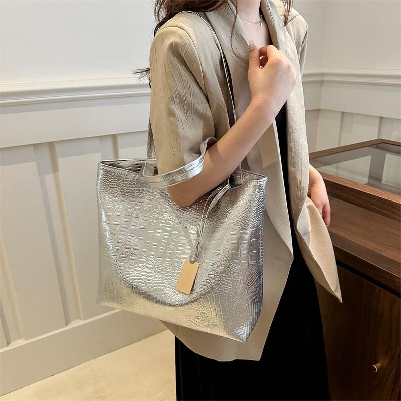 Fashionable Korean Style Casual Pu Tote Bag With Mobile Pocket For Daily Use