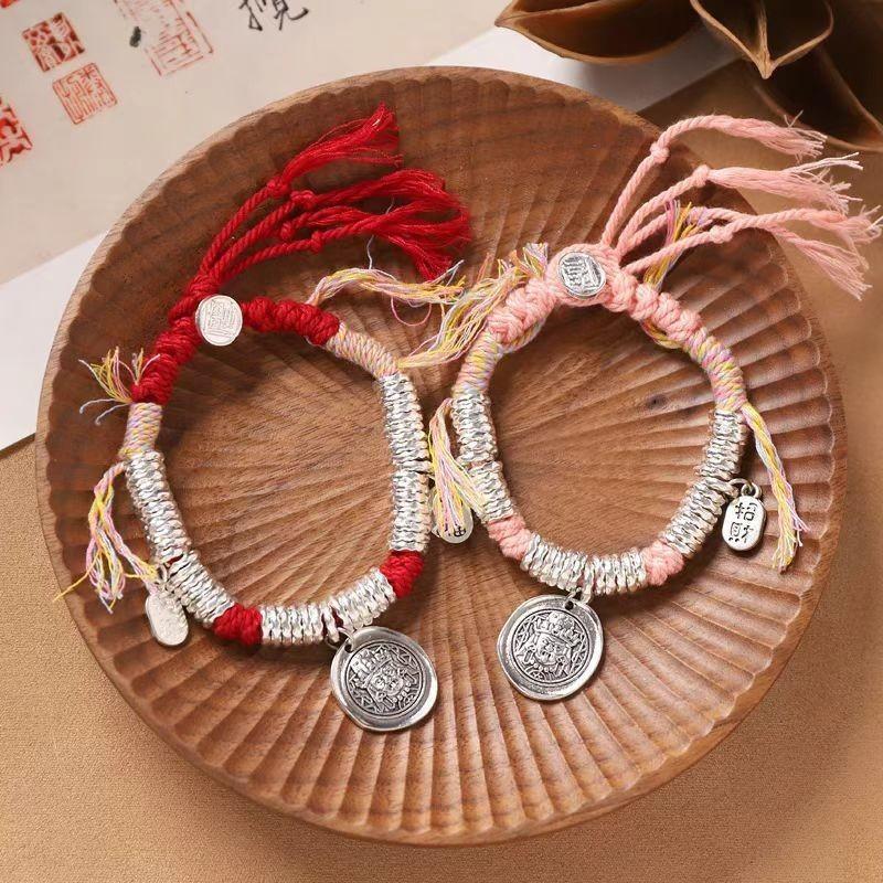 Cotton Handcrafted Tibetan Rope Bracelet For Women Celebrating Cultural Heritage And Style
