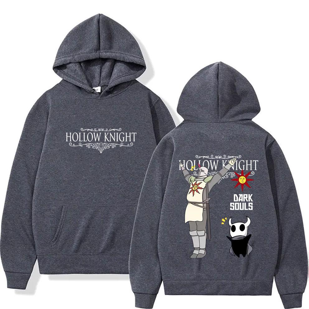 Spiel Hollow Knight Doppelseitiger Grafik-Hoodie Herren Damen Mode Übergroße Streetwear Unisex Vintage Lässige Pullover-Hoodies