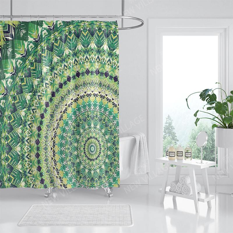 Waterproof fabric shower curtains Bathroom curtain accessories Bath curtain 180x200cm 240*200cm boho decoration vintage mandala