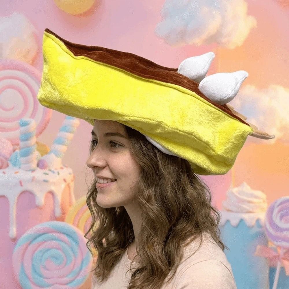 Costume Accessories Creative Pumpkin Pie Hat Funny Cute Halloween Headgear Novelty Comfortable Cartoon Cake Hat Role Playing